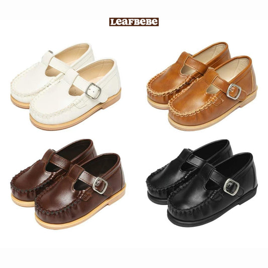 Made in Korea | British windmill line T-shaped leather shoes | [KS13][020]