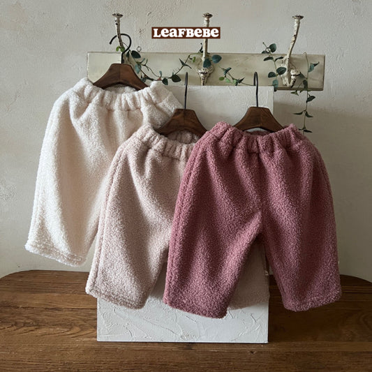 Made in Korea | Solid color plush fleece pants | [KS20][052]