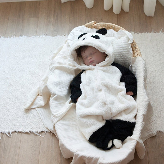 Made in Korea | Panda plush jumpsuit | [KS01][067]