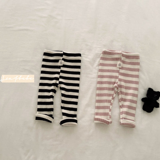 Made in Korea | Ribbed horizontal leggings (infants) | [KS17][039]