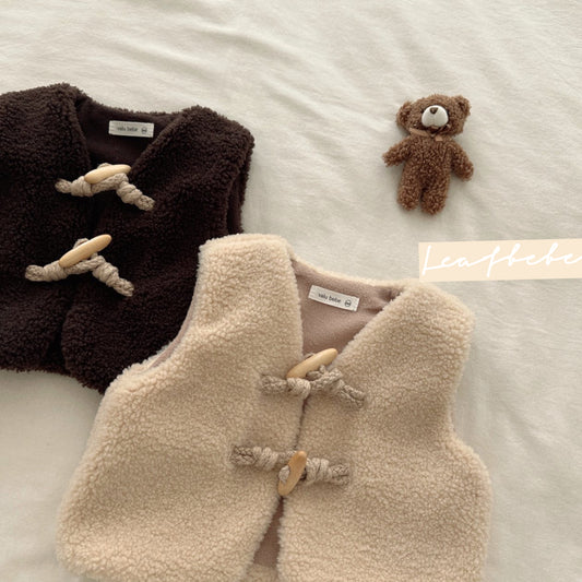 Made in Korea | Plush vest warm jacket (BB/kid) | [KS17][011]