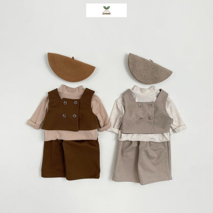 Made in Korea｜Chocolate button vest top | [KS02][116]