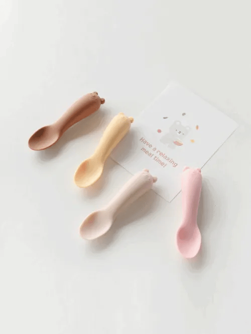 Made in Korea | Baby Bear Learning Spoon 2-Piece Set with Box