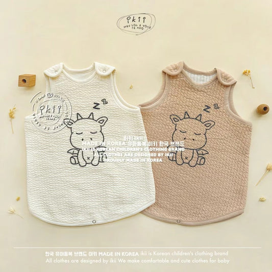 Made in Korea | Dinosaur Boy pure cotton sleeping vest | [KS04][037]