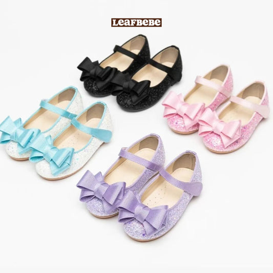 Made in Korea | Sequined Bow Ribbon Princess Shoes | [KS13][015]