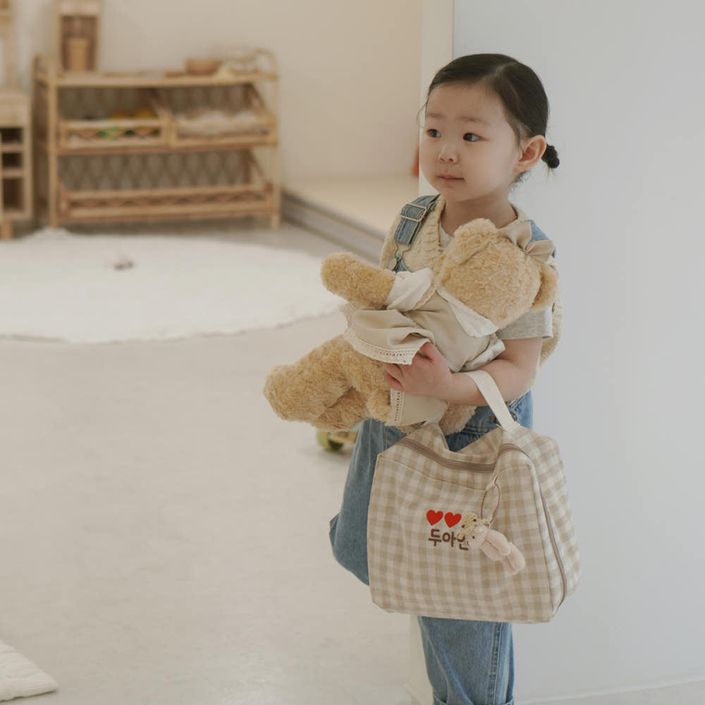 [5/8截單]客製化刺繡格紋防水衣物袋(下單備注文字)