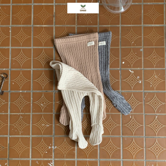 Made in Korea | Twisted knitted solid color socks | [KS08][114]