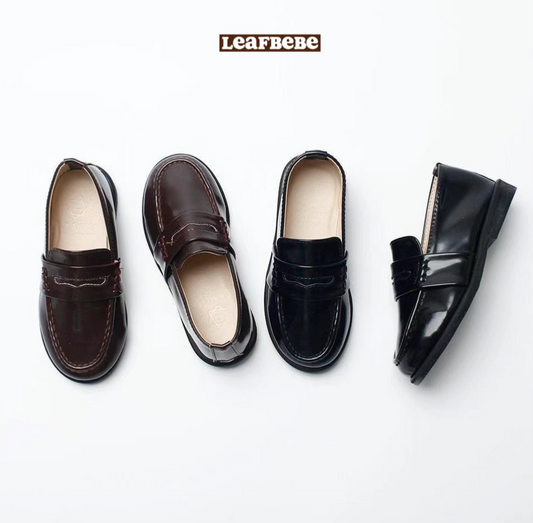 Made in Korea | British style round toe glossy leather shoes | [KS13][026]