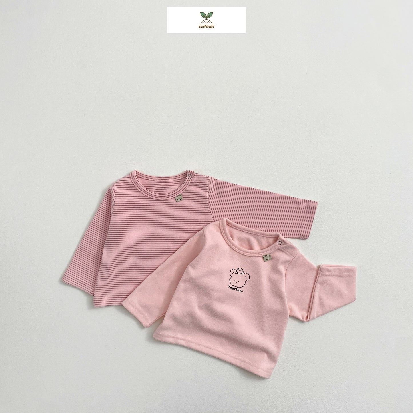 Made in Korea｜Daily bear long-sleeved top two-piece set (baby) | [KS02][080]