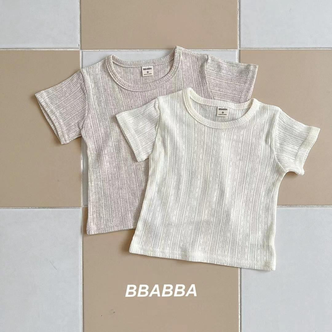 Made in Korea | Solid color ribbed short-sleeved top | [KS26][071]