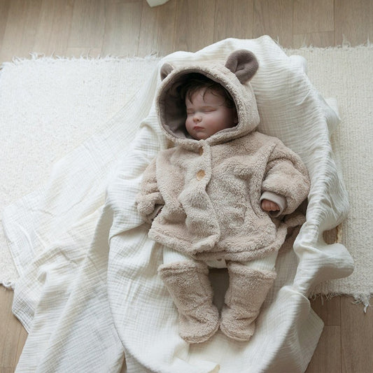 Made in Korea | Bear fur coat shawl | [KS01][062]