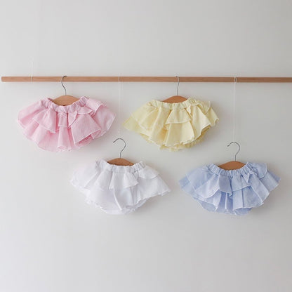 Made in Korea | Cool Straight Cake Covered Skirt Pants | [KS01][188]