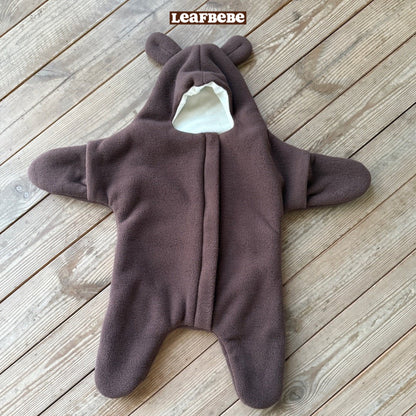 Made in Korea | Little Bear Furry Newborn Baby Sleeping Bag | [KS14][014]