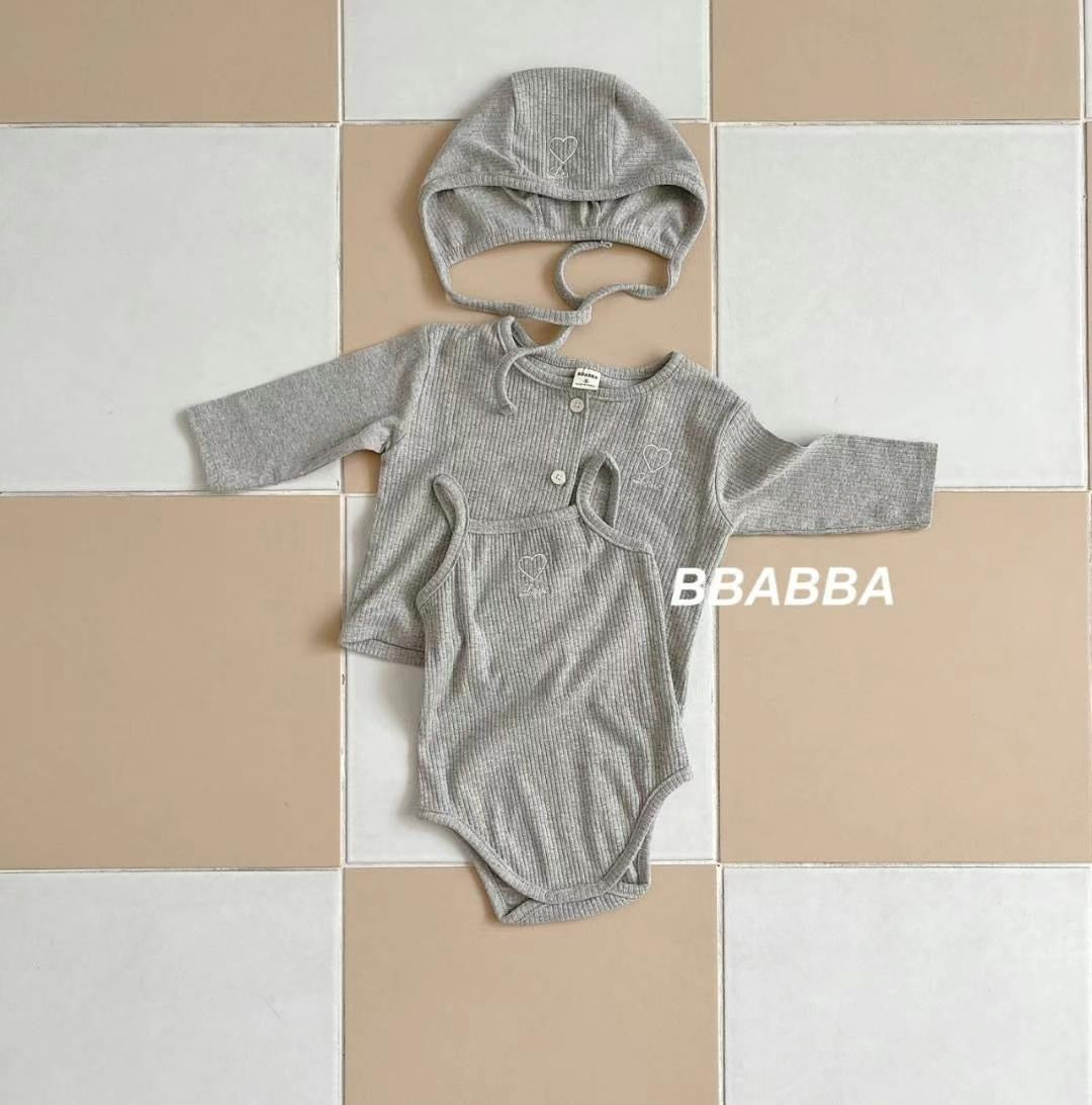 Made in Korea | Ribbed Heart Three-piece Set | [KS26][026]