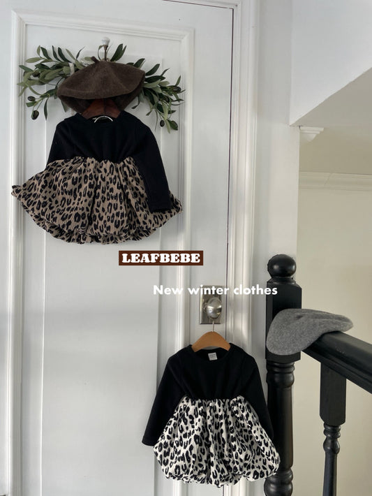 Made in Korea | Leopard print wrinkled dress | [KS16][002]